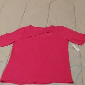 Vibrant Pink Short Sleeve Top